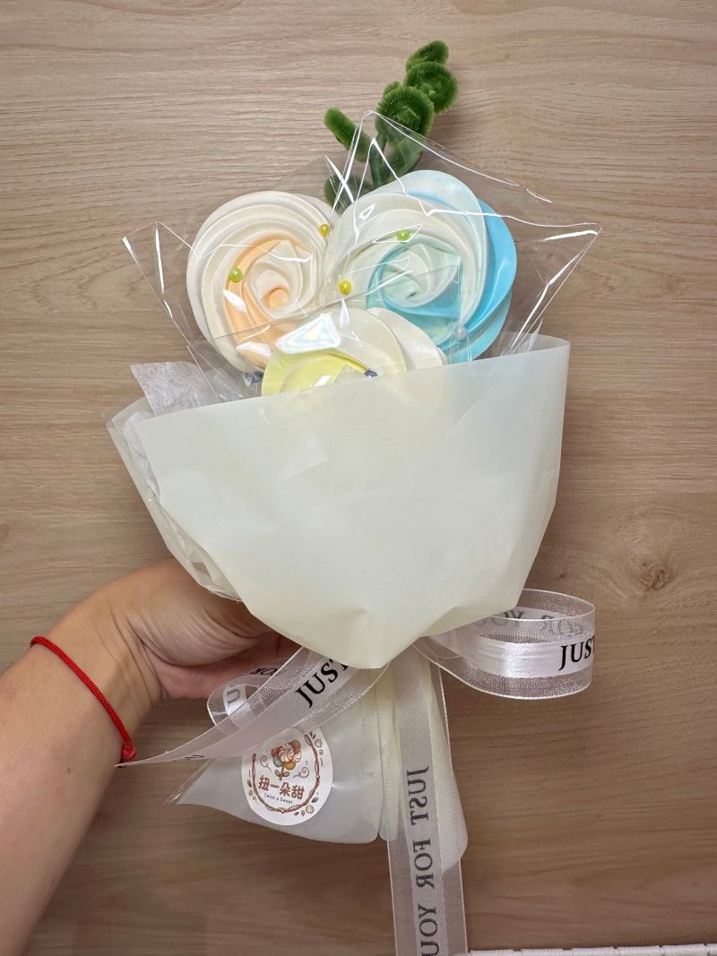 迷你玫瑰花束馬林糖