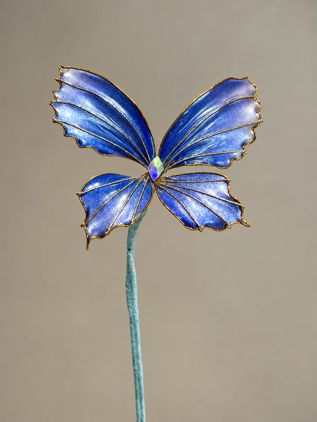 蝴蝶水晶花作品