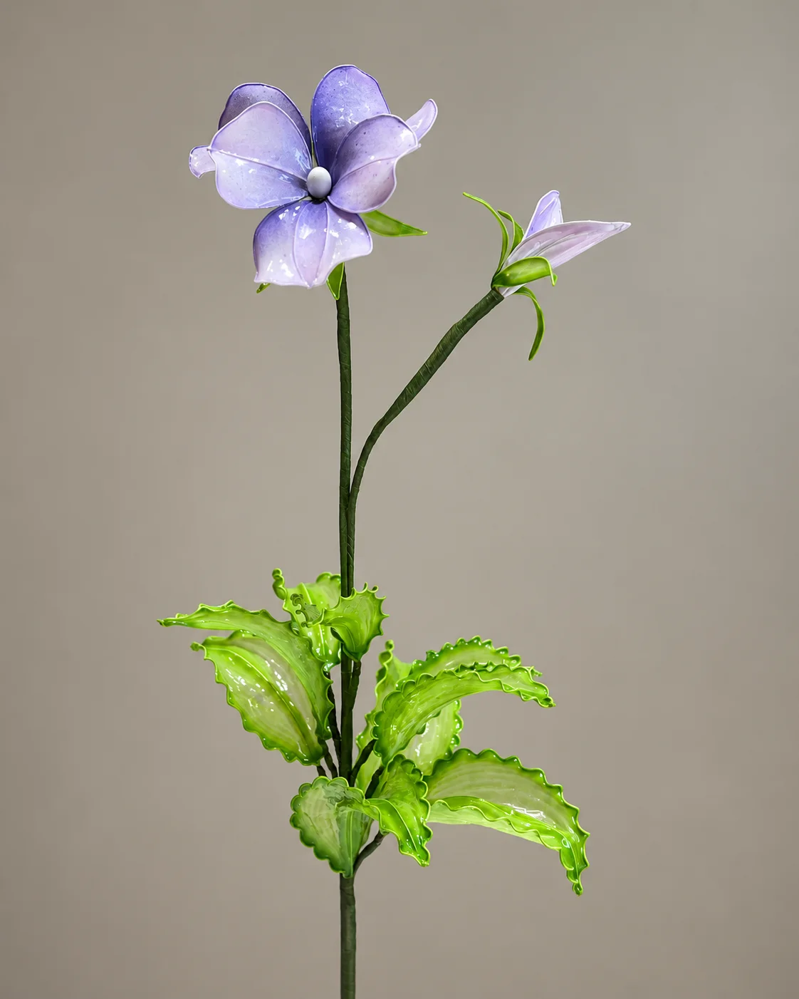 三色堇水晶花作品