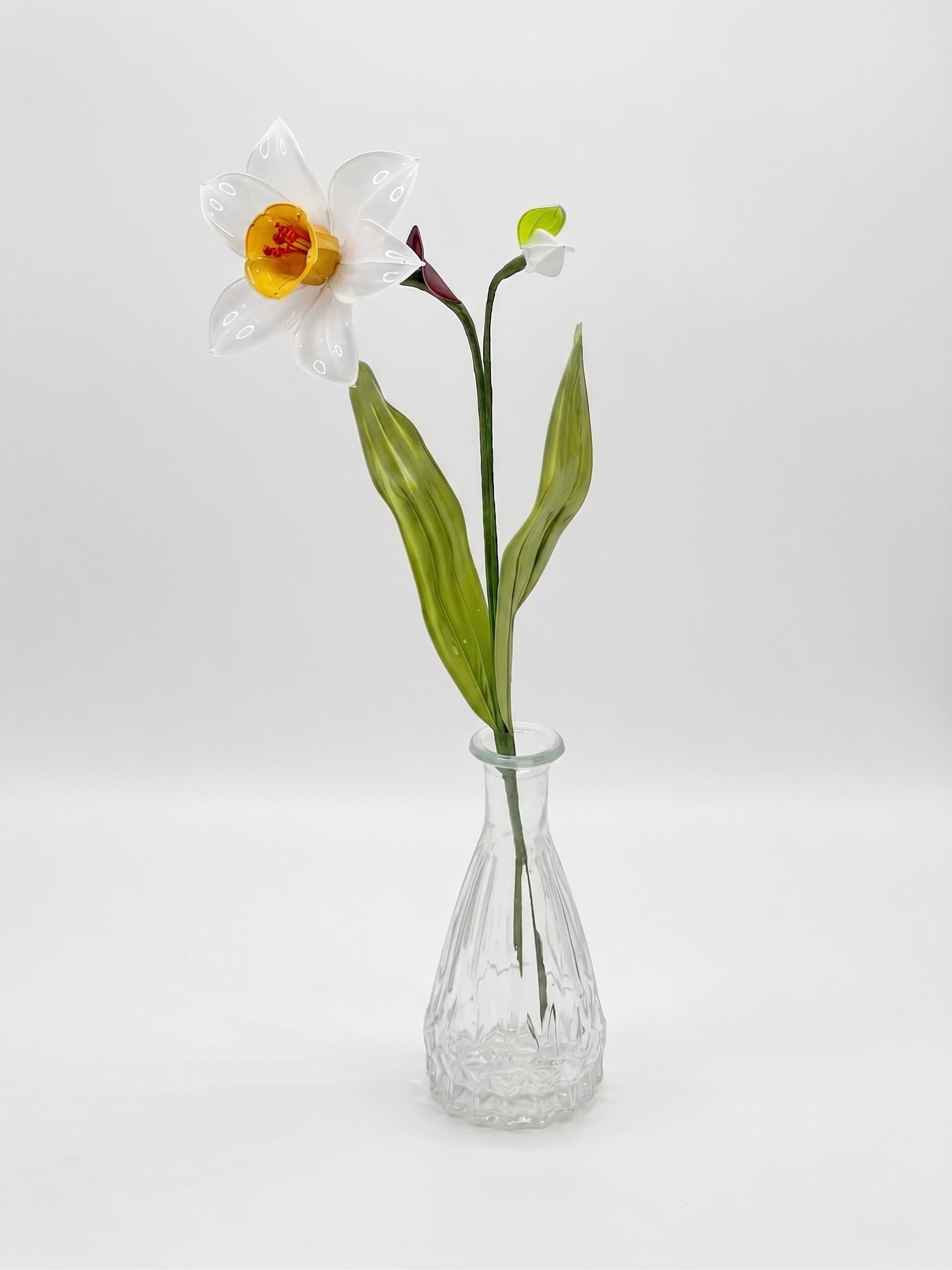 清新水仙水晶花手作體驗作品